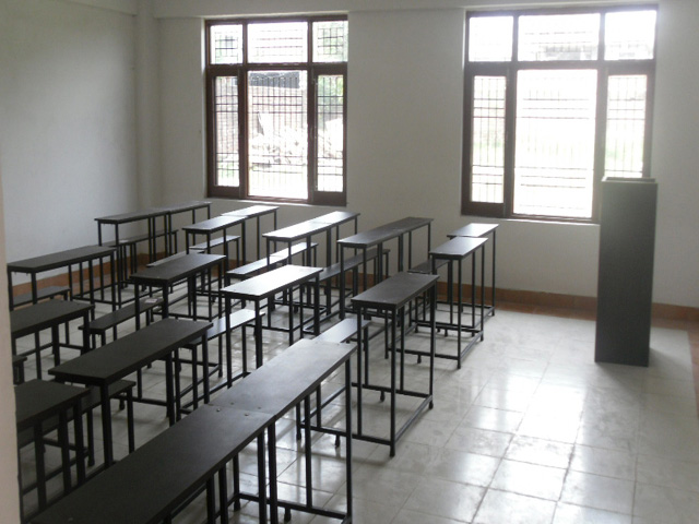 Side view of a class room